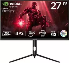Monitorius Rampage GLACIER GL27R200Q 27'' 200Hz 1ms IPS QHD 2K AdaptiveSync RGB Pivot