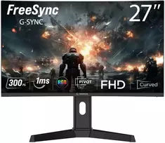 Žaidimų monitorius Rampage Drop DR27C300F 27". 300HZ. 1MS. FHD FREESYNC/GYNC. RGB pašvietimas. Pivot. R1500. Lenktas