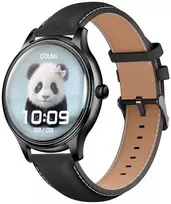 Išmanusis laikrodis COLMI L28 Smart Watch (juodas silicone + juodas leather strap)