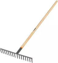 Truper sodo grėblys su medine rankena, ilgis 152cm, plotis 42 cm, 16 dantų