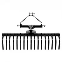 Vevor 127 cm kraštovaizdžio grėblys, 17 plieninių dantų