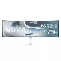 Monitorius Arozzi Nova | 49 " | VA | 32:9 | 165 Hz | 4 ms | 5120 x 1440 pikselių | 350 cd/m² | HDMI jungtys quantity 2 | Baltas