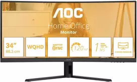 Monitorius AOC 86,3cm (34) CU34B3E 21:09 HDMI+DP Curved juodas