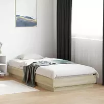 Lova Grindų lovos rėmas Sonoma ąžuolas 80 x 200 cm Apdirbta mediena