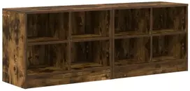 Lovos spintelė su lentyna 2 pcs Dūminio ąžuolo 66 x 33 x 48 cm