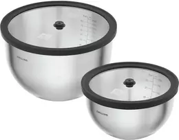ZWILLING FRESH & SAVE Rinkinys 2 stalowych misek su dangteliu - sidabrinė