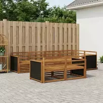 Lauko sofos komplektas 7 vnt. Natūrali