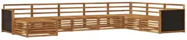 Lauko baldų komplektas Lauko sofos komplektas 8 pcs Natūrali