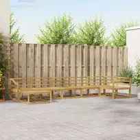Lauko sofos komplektas 7 pcs Balta Kietos akacijos mediena