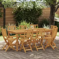 Lauko bistro kėdės su pagalve 8 pcs Natūrali 40 x 42 x 85 cm