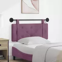 Pakabinamas lovos galvūgalis Su LED šviesa Violetinė Aksomas