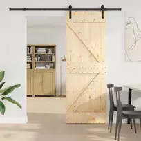 Slankios durys NARVIK 70 x 210 cm (213,5 cm) Natūrali ir juoda