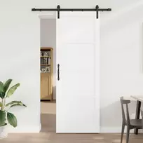 Slankios durys Balta 83 x 232 cm Pušies medienos masyvas