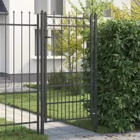 Tvora vartai HORST Plienas Juodas Užrakintas