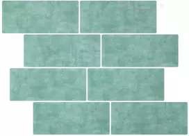 Metro plytelė 10 pcs Pilkai žalia 29 x 21 cm