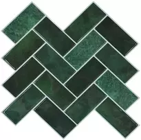 Žuvies kaulo plytelė 50 pcs Tamsiai žalia 30 x 30 cm