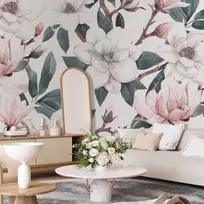 Fototapetai - Akvarelinės magnolijos antras variantas