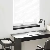 Langų palangė Juoda su medienos tekstūra 80 x 20 x 4,5 cm PVC