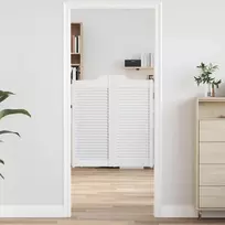 Sukamosios durys 2 pcs Balta Pušies medienos masyvas