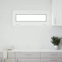 Požeminio lango RISOR 110 x 40 cm PVC ir stiklas Balta
