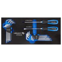 Atsuktuvų rinkinys montavimui ir remontui 20 vnt PH TORX HEX CrV plienas EVA įdėklas HT7G134 HOGERT