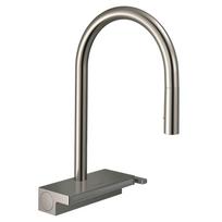 Virtuvės kriauklės maišytuvas Hansgrohe AQUNO Select M81 su ištraukiama galva, nerūdijančio plieno 73831800