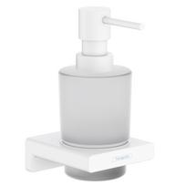 Skysto muilo dozatorius Hansgrohe AddStoris su laikikliu, matinio stiklo/matinės baltos 41745700