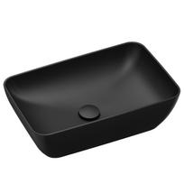 Ravak Uni 500R Slim vonios kambario pakabinamas praustuvas 50x31 cm juodas matinis