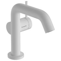 Vonios kriauklės maišytuvas Hansgrohe Tecturis S 110 su push-open nuotekų uždengimu, baltas matinio paviršiaus