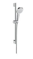 Dušo komplektas Hansgrohe Croma Select E Vario EcoSmart 9 l/min Unica'Croma 0,65 m, baltas/chromas