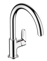 Virtuvės plautuvės maišytuvas Hansgrohe Vernis Blend M35 210 su pasukama snapu, chromas