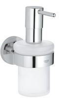 Skysto muilo dozatorius Grohe su laikikliu Essentials New, chromas