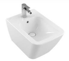 Bidė Villeroy & Boch Finion, tvirtinamas prie sienos, 375x560 mm, SupraFix, baltas CP