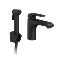 Vonios kambario praustuvo maišytuvas Ravak Flat FL 112.20BL su Bidetta 150 mm, juodas