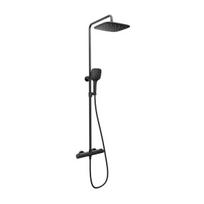 Dušo sistema Ravak Flat FL 091.20BL su termostatu, juoda