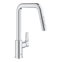 Virtuvinis kranas Grohe Eurosmart, su ištraukiamu antgaliu, chromuotas