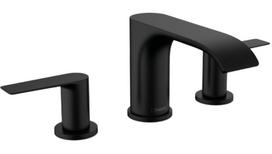 Praustuvo maišytuvas Hansgrohe Vivenis 90 su pop-up, 3 angų, ant paviršiaus, matinė juoda