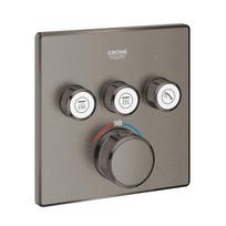 Vonios / dušo maišytuvas Grohe Grohtherm SmartControl įmontuojamas 3 išvados, brushed Hard Graphite 29126AL0
