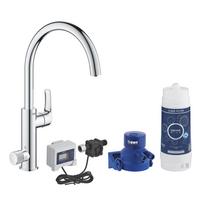 Virtuvės praustuvo maišytuvas Grohe Blue Pure EuroSmart su filtru, chromuotas 30499000
