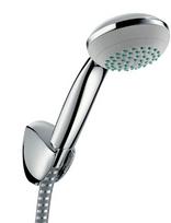 Dušo komplektas Hansgrohe Crometta 85 1jet C Set su laikikliu ir 1250 mm dušo žarna 27576000 chromuotas