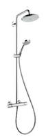 Dušo sistema Hansgrohe Croma Showerpipe 220 1jet EcoSmart su termostatu 27188000 chromuota