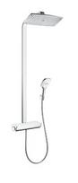 Dušo sistema Hansgrohe Raindance E Showerpipe 360 1jet EcoSmart 27286400 Balta / Chromuota