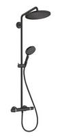 Dušo sistema Hansgrohe Croma Select S Showerpipe 280 1jet EcoSmart 26891670 matinė juoda