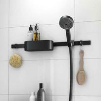 Dušo komplektas Hansgrohe WallStoris Bundle hand shower 105 3jet Activation EcoSmart 24291670 juodos matinės