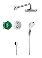 Dušo sistema Hansgrohe Croma Select S 180 2jet su termostatu Ecostat S 27295000 chromuota