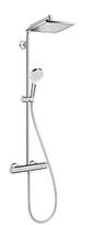 Dušo sistema Hansgrohe Crometta E Showerpipe 240 1jet EcoSmart su termostatu chromuota 27281000