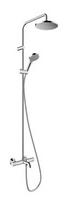 Dušo sistema Hansgrohe Vernis Blend Showerpipe 200 1jet EcoSmart su termostatu 26079000 chromuota