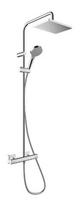 Dušo sistema Hansgrohe Vernis Shape Showerpipe 230 1jet EcoSmart su termostatu Chromuota 26097000