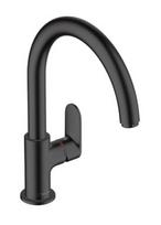 Virtuvės praustuvo maišytuvas Hansgrohe Vernis Blend M35 210 su ištraukiama galvute 71870670 matinė juoda