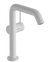 Vonios praustuvo maišytuvas Hansgrohe Tecturis S 210 Fine CoolStart EcoSmart+ su pasukama išteka ir push-open 73360700 baltas matinė